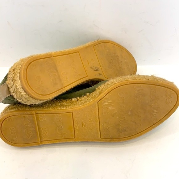 ERIC MICHAEL Serena Olive Green Suede Platform Espadrille Women’s Size: US10 - Picture 10 of 11